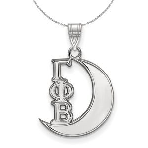 Sterling Silver Gamma Phi Beta Small Pendant Necklace - 18 Inch